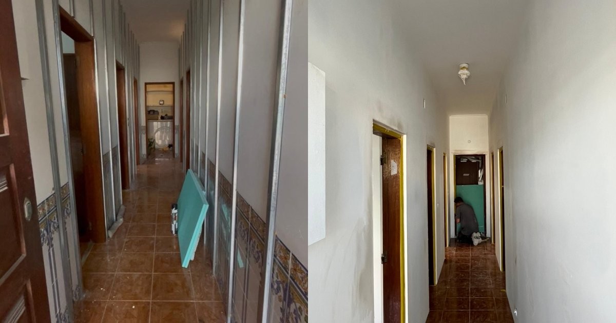 Remodelação interior completa com aplicação de pladur
